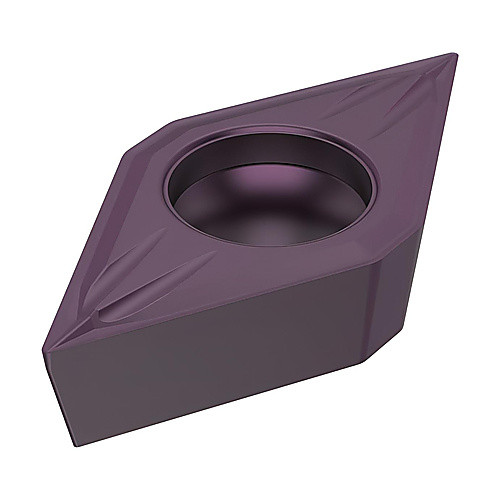 DCMT 32.52 MF2 TP1030, 0.031″ Corner Radius, 0.156″ Thick, 3/8″ Inscribed Circle, TiAlSiN, Turning Indexable Insert
