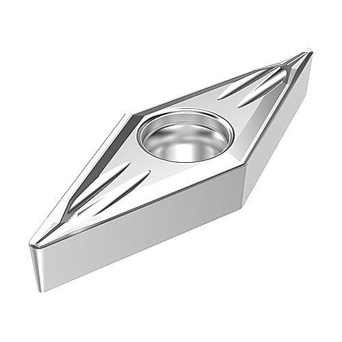 VBMT 331 MF2 TP0501, 0.015″ Corner Radius, 0.187″ Thick, 3/8″ Inscribed Circle, TICN|Al2O3, Turning Indexable Insert
