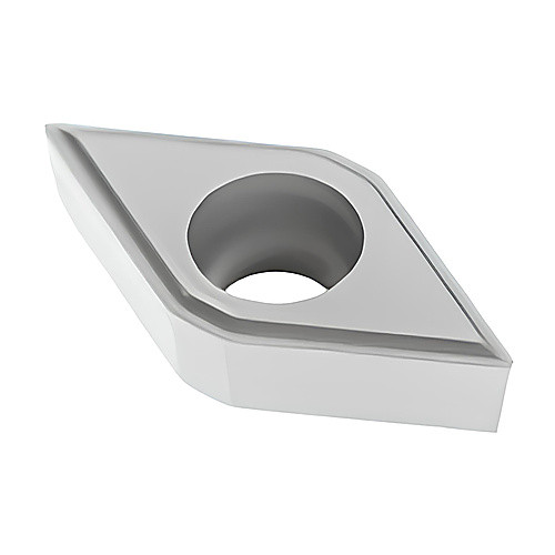 DCMT 32.50.5 FF1 TP2501, 0.008″ Corner Radius, 0.156″ Thick, 3/8″ Inscribed Circle, TICN|Al2O3, Turning Indexable Insert