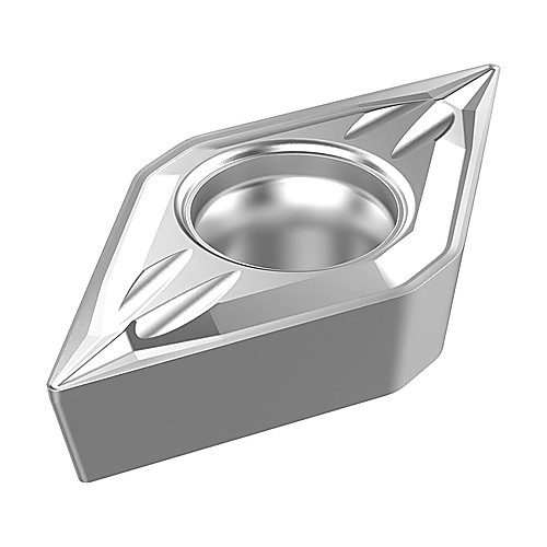 DCMT 21.50.5 F1 TP2501, 0.008″ Corner Radius, 0.094″ Thick, 1/4″ Inscribed Circle, TICN|Al2O3, Turning Indexable Insert