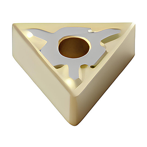TNMG 332 MF3 TP40, 0.031″ Corner Radius, 0.187″ Thick, 3/8″ Inscribed Circle, TiCN|TiN, 60° Triangle, Turning Indexable Insert