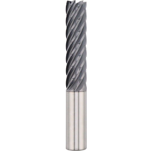 ‎SGS 25.00mm Dia, 75.00mm LOC, 25.00mm Shank Dia, 7 Flute, Coolant-Through, 37 Degree Helix, Ti-NAMITE-A (AlTiN) Coated, Series 77M, H-Carb, Chip Breaker Square End Mill - 74882
