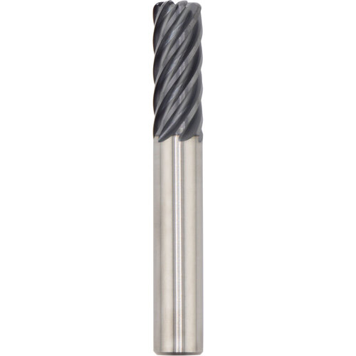 ‎SGS 1/2″ Dia, 1-1/2″ LOC, 1/2″ Shank Dia, 0.0600″ Radius, 7 Flute, Coolant-Through, 37 Degree Helix, Ti-NAMITE-A (AlTiN) Coated, Series 77CR, H-Carb, Corner Radius End Mill - 77360
