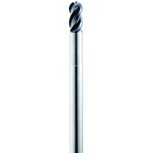 3/8″ Dia. × 3/8″ Shank × 7/8″ DOC × 5″ OAL, Carbide AlTiN, Spiral , 4 Flute, Ballnose End Mill