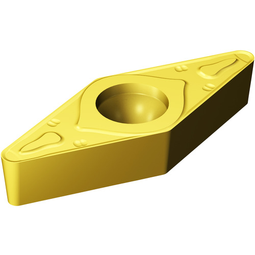 VBMT 332 MR 2035, 0.032″ Corner Radius, 0.187″ Thick, 3/8″ Inscribed Circle, TiAlN, Turning Indexable Insert
