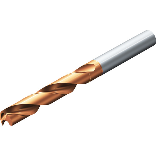 12 mm Dia. × 12 mm Shank × 55 mm Flute Length × 102 mm OAL, 3xD, 144°, 2xD Flute, External Coolant, DIN 6537 K, Round Solid Carbide Drill