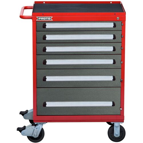 ‎Proto 560S 30″ Roller Cabinet- 6 Drawer- Safety Red & Gray