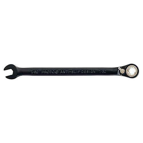 Proto Black Chrome Combination Reversible Ratcheting Wrench 7/32″ - Spline