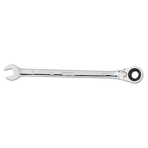 ‎Proto Full Polish Combination Reversible Ratcheting Wrench 7 mm - 12 Point