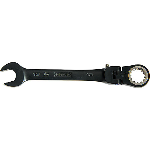 Proto Black Chrome Combination Locking Flex-Head Ratcheting Wrench 13 mm - Spline