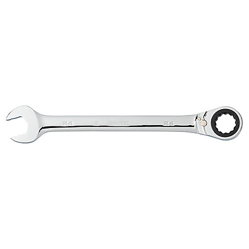 ‎Proto Full Polish Combination Reversible Ratcheting Wrench 24 mm - 12 Point