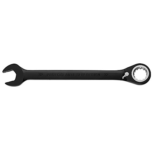 Proto Black Chrome Combination Reversible Ratcheting Wrench 32 mm - Spline
