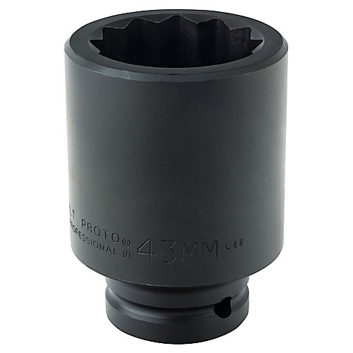 ‎Proto 3/4″ Drive Deep Impact Socket 43 mm - 12 Point