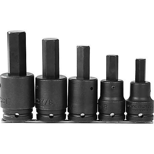 Proto 3/4″ Drive 5 Piece Impact Hex Bit Set