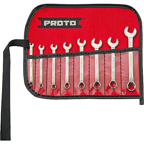 ‎Proto 8 Piece Full Polish Combination Short Wrench Set - 6 Point