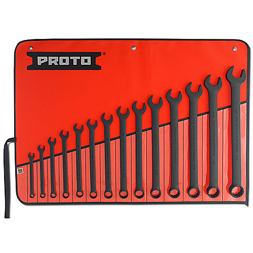 ‎Proto 14 Piece Black Oxide Combination ASD Wrench Set - 12 Point