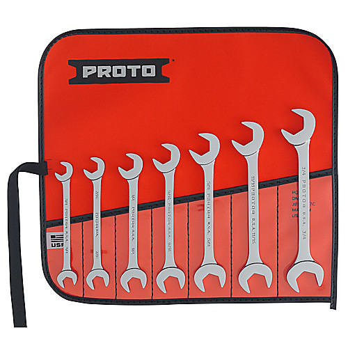 Proto 7 Piece Full Polish Angle Open-End Wrench Set