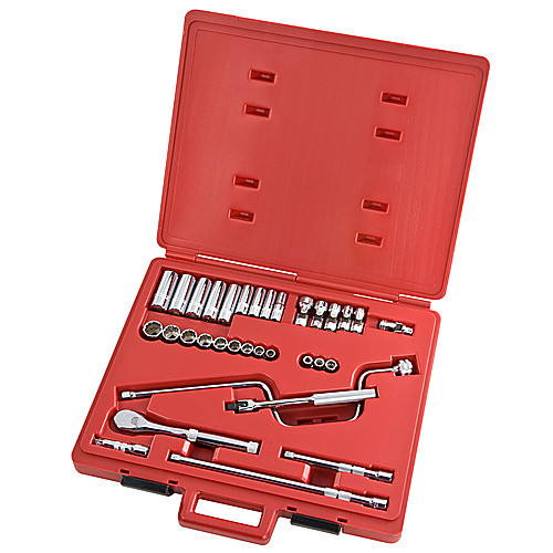 ‎Proto 3/8″ Drive 33 Piece Socket, Combination Set - 12 and 8 Point