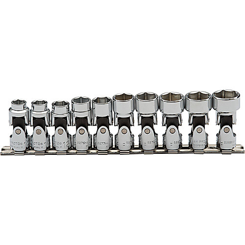 ‎Proto 3/8″ Drive 10 Piece Metric Universal Socket Set - 6 Point