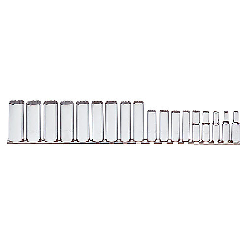 ‎Proto 3/8″ Drive 18 Piece Metric Deep Socket Set - 12 Point