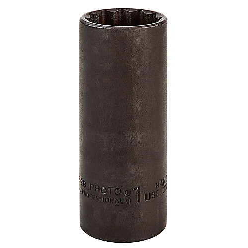 ‎Proto 1/2″ Drive Black Oxide Deep Socket 1″ - 12 Point