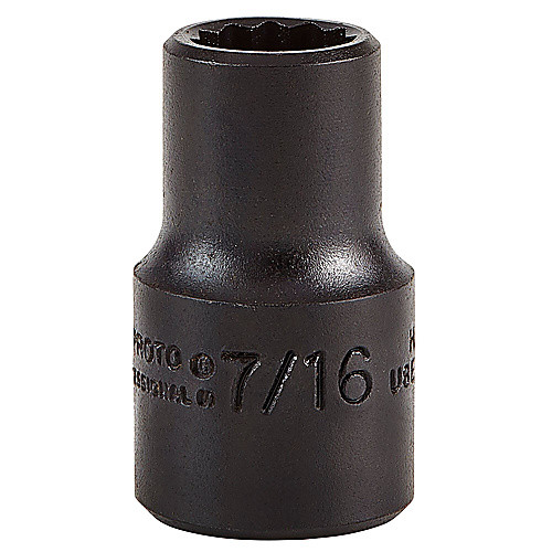 ‎Proto 1/2″ Drive Black Oxide Socket 7/16″ - 12 Point