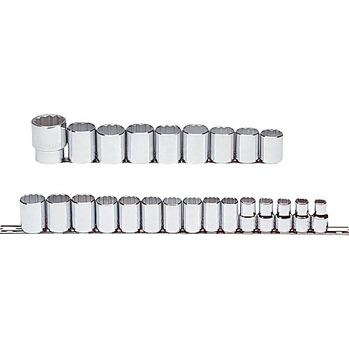 ‎Proto 1/2″ Drive 24 Piece Metric Socket Set - 12 Point