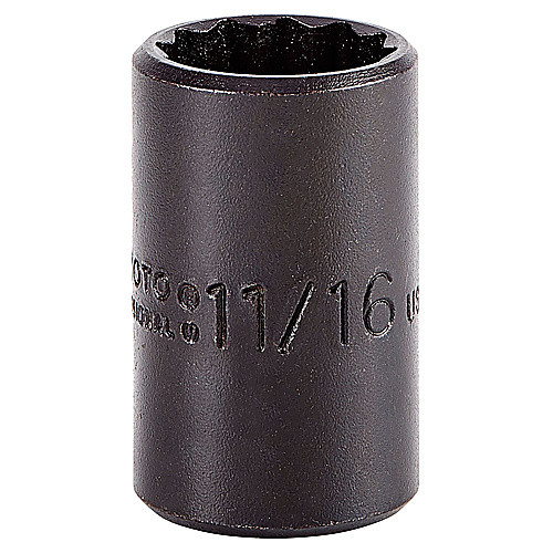 ‎Proto 1/2″ Drive Black Oxide Socket 11/16″ - 12 Point