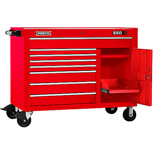 ‎Proto 550S 50″ Workstation - 8 Drawer & 2 Shelves, Gloss Red