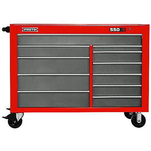 ‎Proto 550S 57″ Workstation - 11 Drawer, Safety Red and Gray