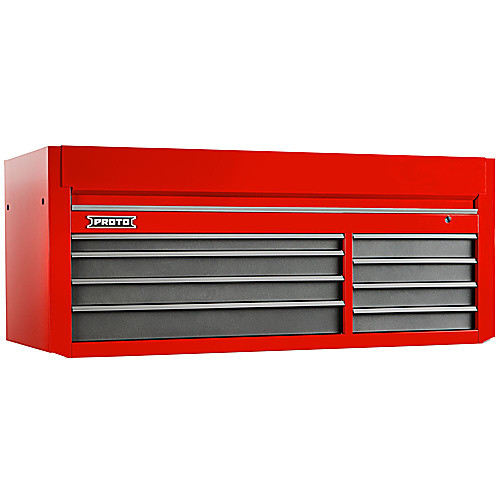 ‎Proto 550S 66″ Top Chest - 8 Drawer, Safety Red and Gray