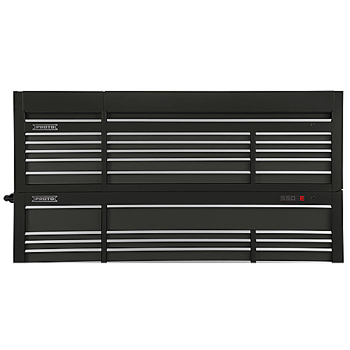 ‎Proto 550S 88″ Top Chest - 15 Drawer, Dual Black