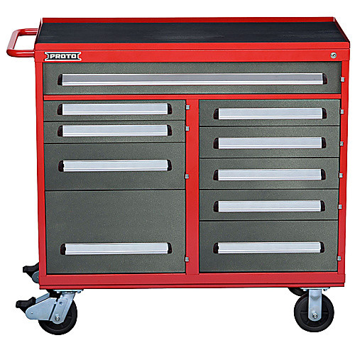 ‎Proto 560S 45″ Workstation- 10 Drawer- Safety Red & Gray