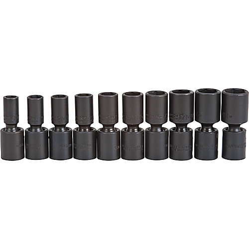 ‎Proto 3/8″ Drive 10 Piece Deep Metric Universal Impact Socket Set - 6 Point