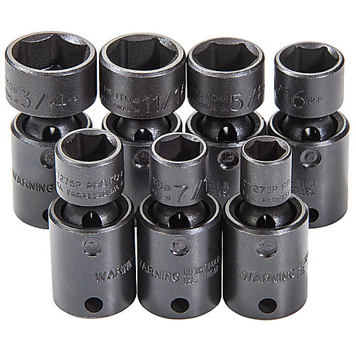 ‎Proto 3/8″ Drive 7 Piece Universal Impact Socket Set - 6 Point