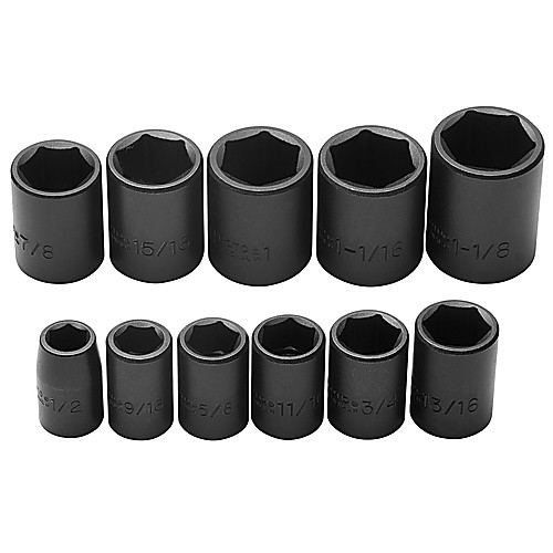 ‎Proto 1/2″ Drive 11 Piece Impact Socket Set - 6 Point