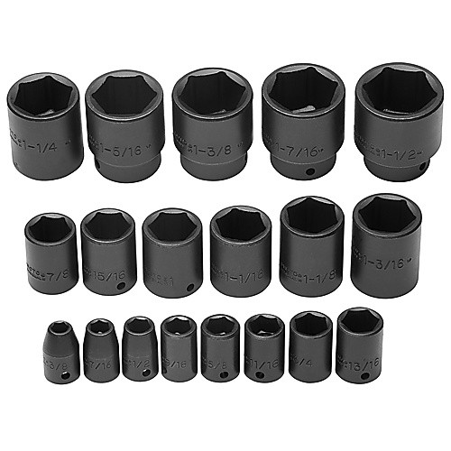 ‎Proto 1/2″ Drive 19 Piece Impact Socket Set - 6 Point