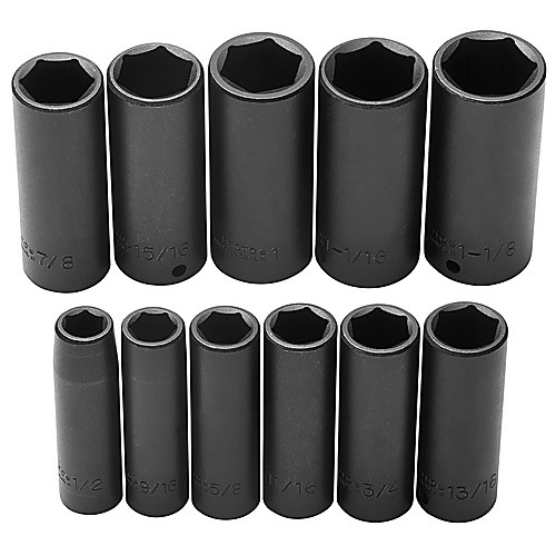 ‎Proto 1/2″ Drive 11 Piece Deep Impact Socket Set - 6 Point