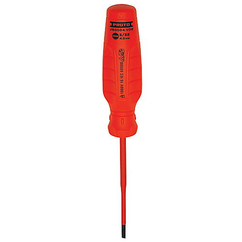 Proto VDE Insulated Cabinet Screwdriver- 5/32 × 4″