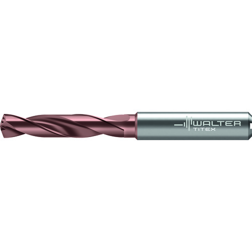 11.9 mm Dia. × 12 mm Shank × 55 mm Flute Length × 102 mm OAL, 3xD, 140 Degrees, Axial Inclined Exit, DIN 6535 HA, Cylindrical Solid Carbide Drill DC175 WJ30RZ