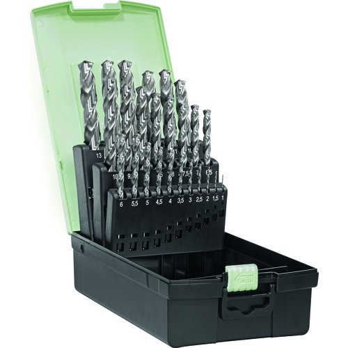 ‎25 Piece 1mm-13mm x .05mm 130° HSS Drill Set