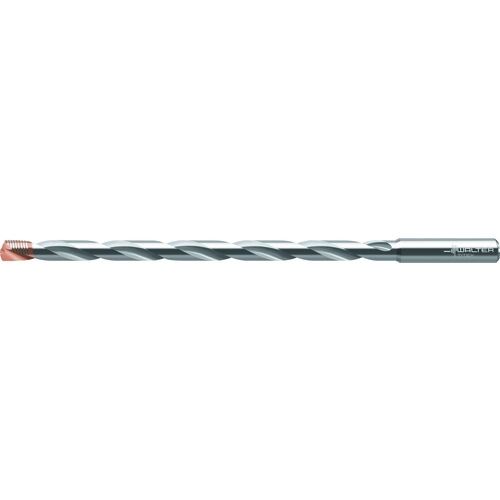 ‎3/8″ Dia. × 3/8″ Shank × 7-3/32″ Flute Length × 8-13/16″ OAL, 16xD, 140°, 2xD Flute, Coolant Thru, DIN 6535 HA, Round Solid Carbide Drill DC170-16-09.525A1-WJ30EJ