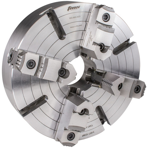 ‎4-Jaw (2 Piece) Independent Forged Steel Body Chuck 20″ D-11 4.92″ Hole