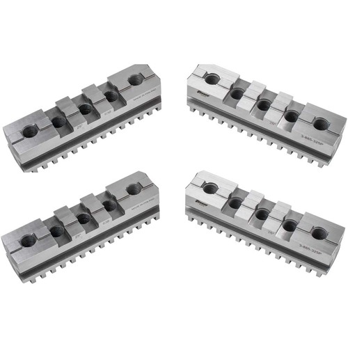 Hard Master Jaws for Scroll Chuck 25″ 4-Jaw 4 Pc Set