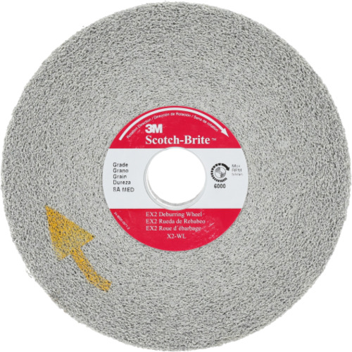 Scotch-Brite EX2 Deburring Wheel X2-WL 9S Fine 8″ × 1/2″ × 3″