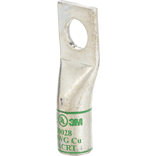 3M Scotchlok Copper One Hole Lug 30028 up to 35 kV 1 AWG Stud Size 3/8 (10) Green