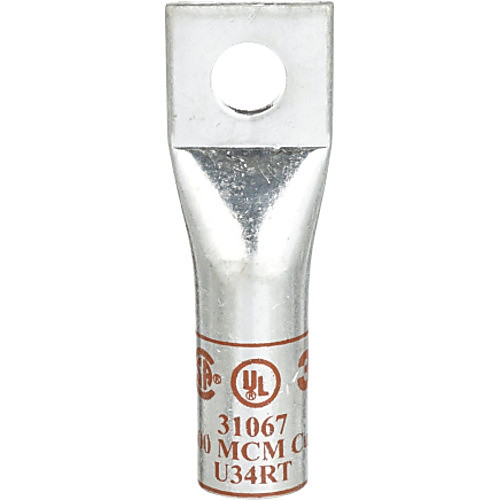 3M Scotchlok Copper One Hole Long Barrel Lug 31067 up to 35 kV 500 kcmil Brown