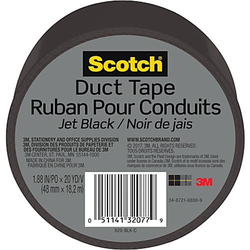 Scotch Duct Tape 920-BLK-C 1.88″ × 20 yd (48 mm × 18 2 m) Black