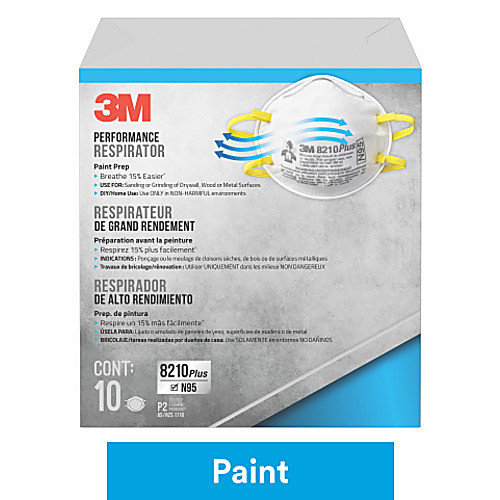 3M Performance Disposable Paint Prep Respirator N95 Particulate 8210PP10-C