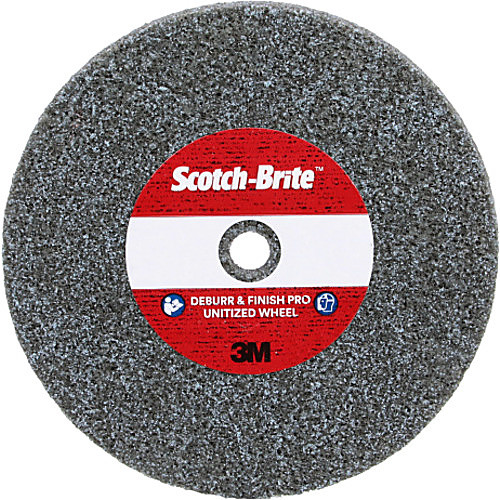 Scotch-Brite Deburr and Finish PRO Unitized Wheel 3″ × 1″ × 3/8″ 6C MED+